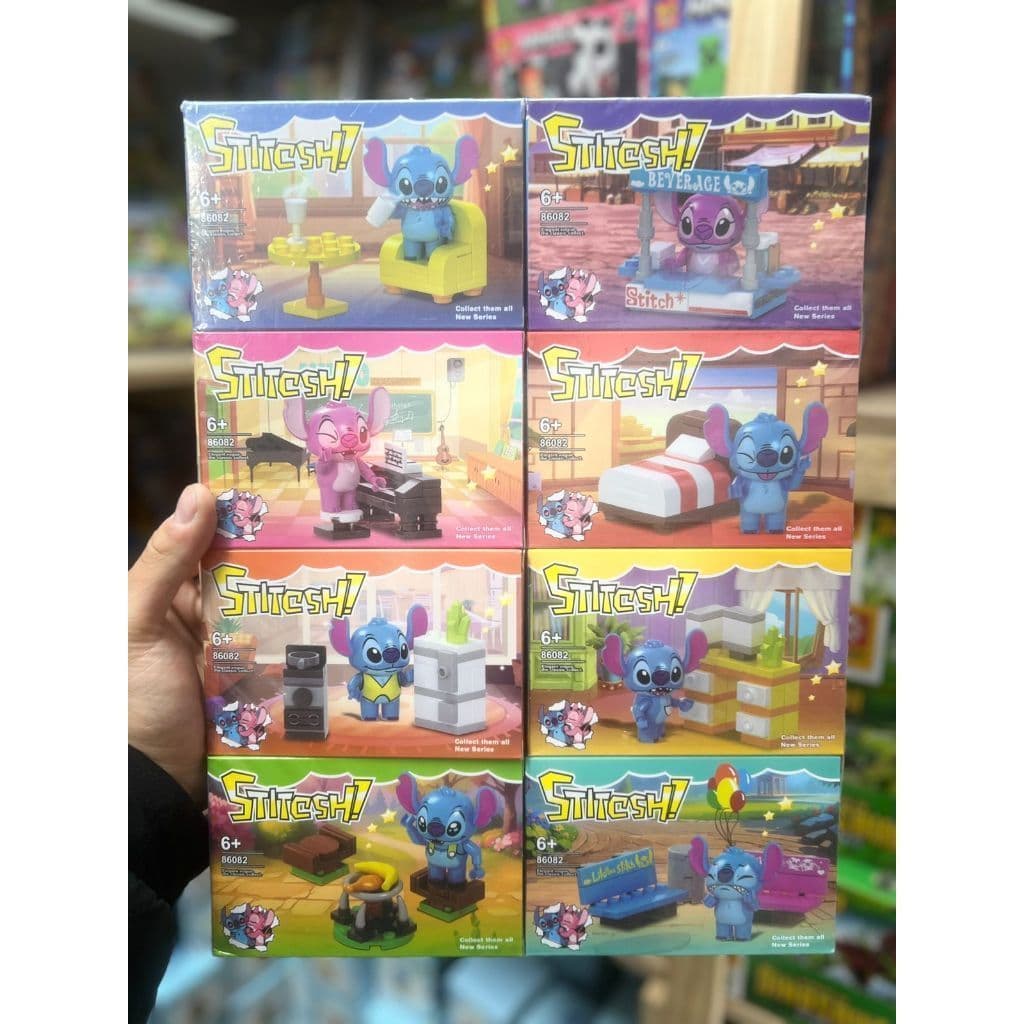 KIT LEGO STITCH E ANGEL 8 PARTES EXCLUSIVAS FAMILIA - ENVIO IMEDIATO