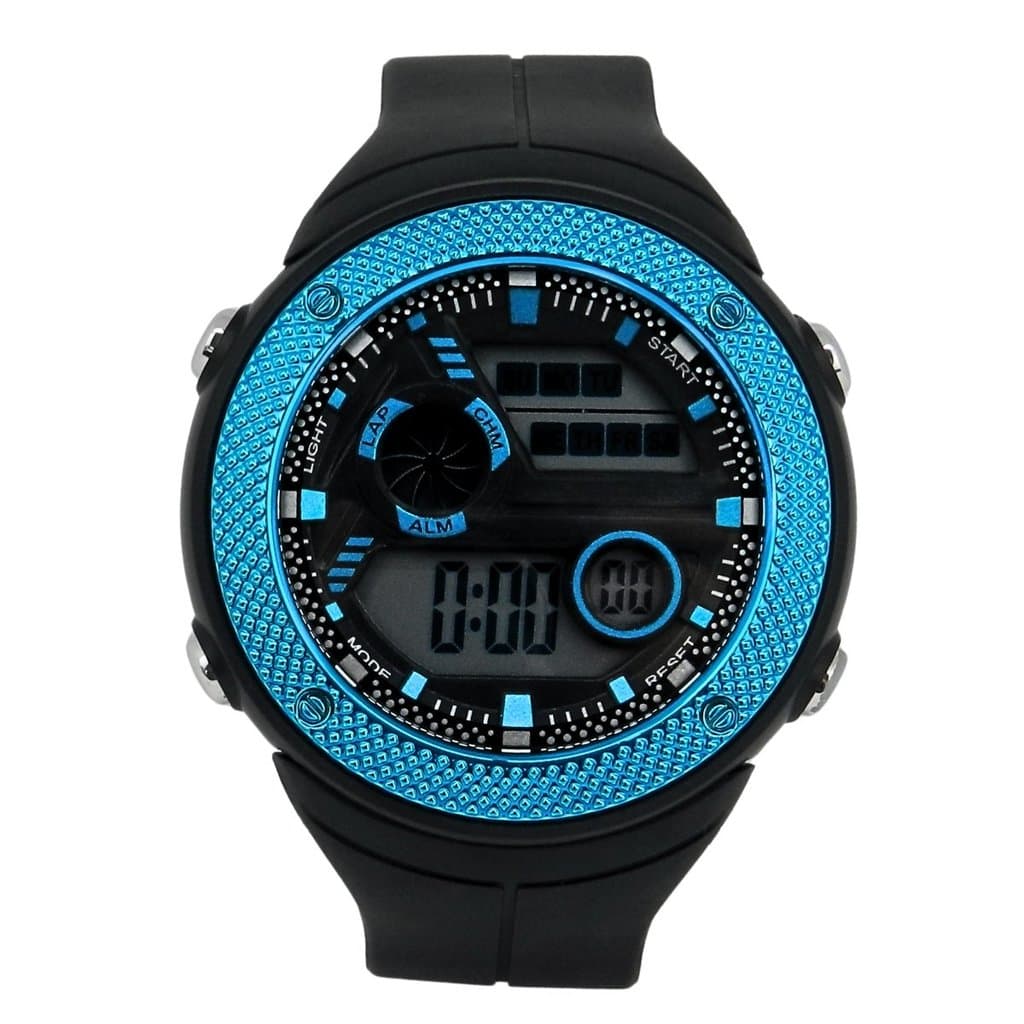 Relógio Masculino Onix Digital IT-8982（0186） Preto e Azul