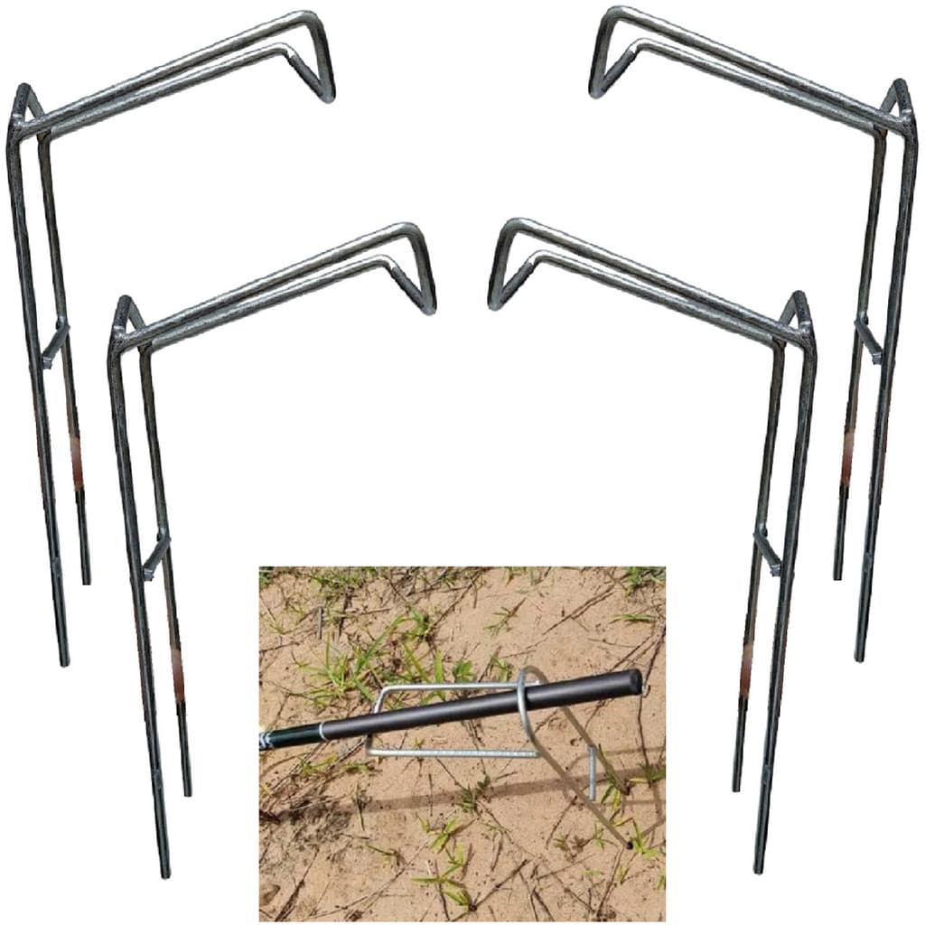 Kit 4 suporte fixo nº1 pesca barranco para vara telescópica mão
