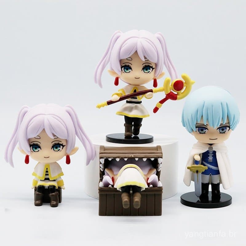 4 Pçs/Set Frieren : Beyond Journey's End Anime Figura Himmel Mágico Girl Scepter Q Versão PVC Figuras De Ação Modelo Bon
