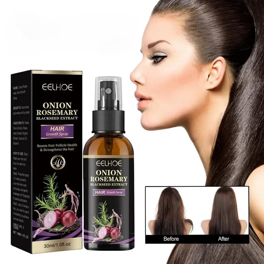 Óleo Essencial De Crescimento Rápido Para Cabelo , Cebola , Alecrim , Cuidados Com Os Cabelos , Regeneração Capilar , Pr