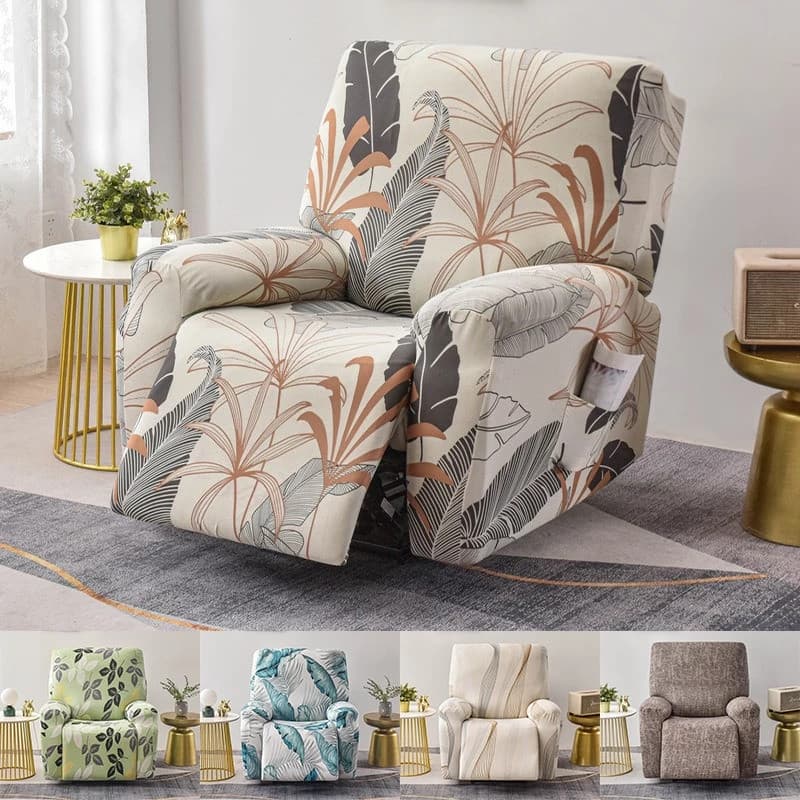4 Peças/set Capa De Sofá Reclinável Elástica Cadeira Preguiçoso Menino Relaxar Slipcover