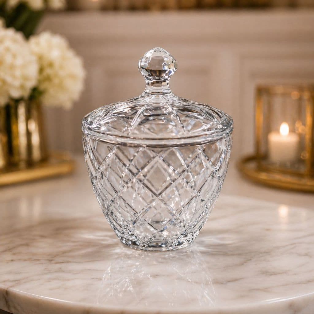 Potiche de Vidro Transparente Bombonier Moderno Ideal para balas bisoitos bombom doce bijouteria