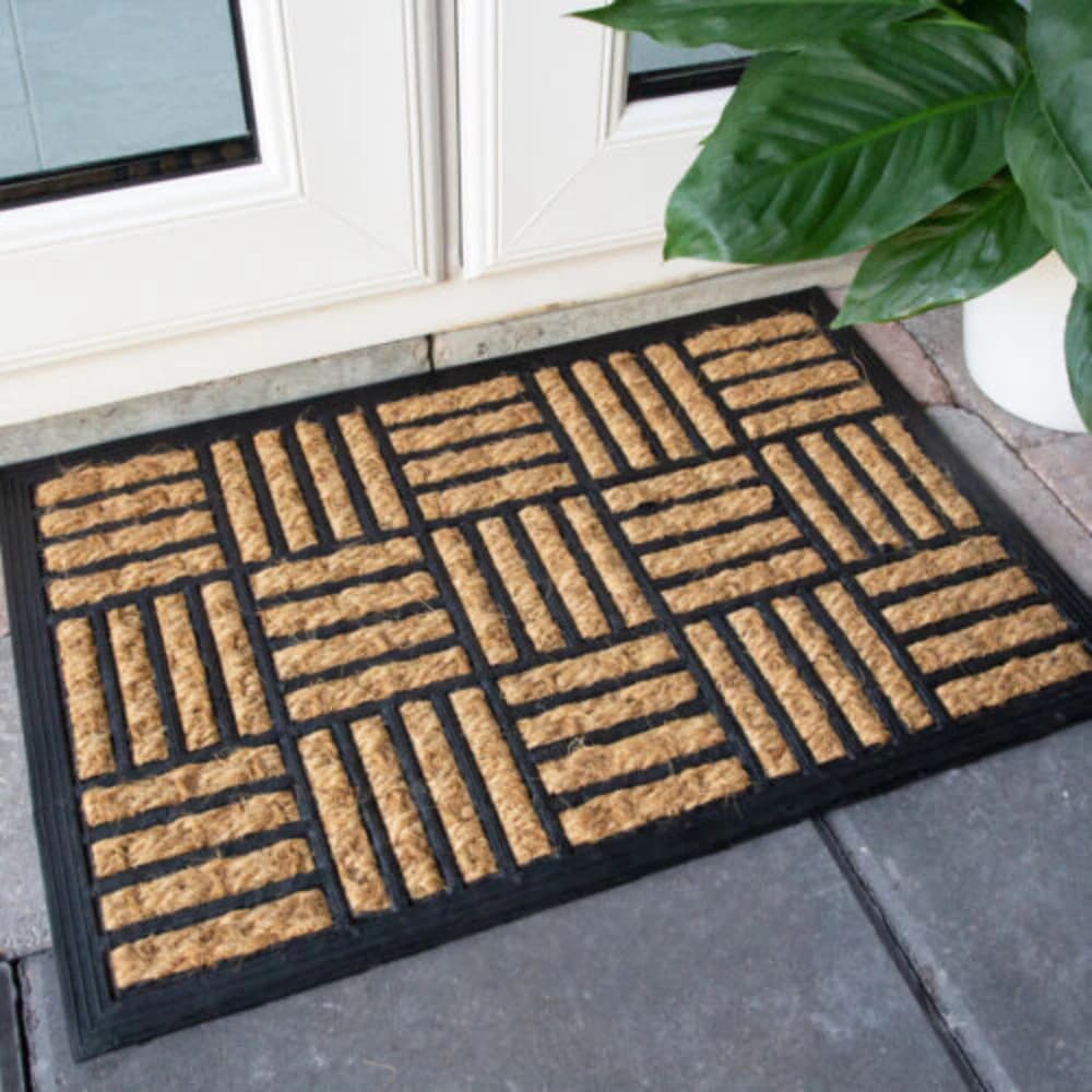 Tapete Capacho Fibra De Coco Emborrachado Grande 60x40cm Antiderrapante