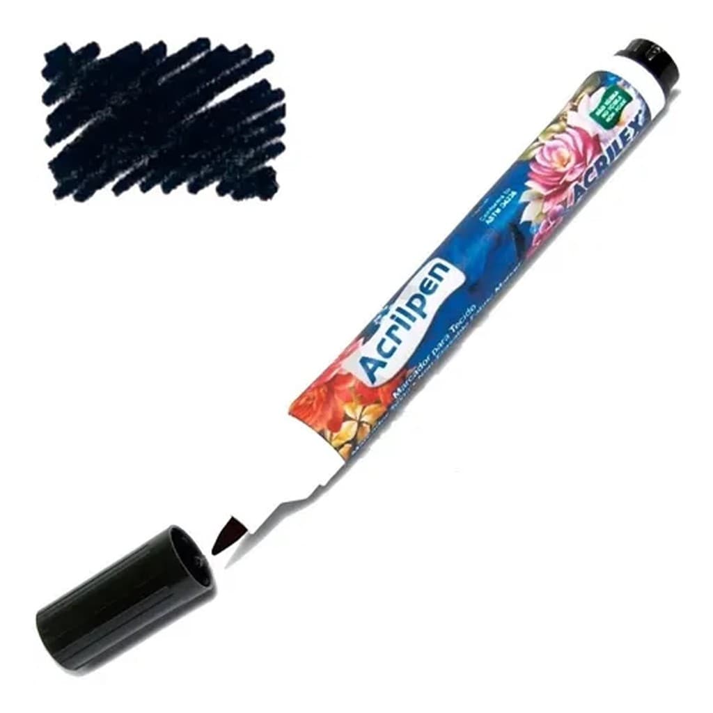 Caneta Para Tecido Acrilex Acrilpen Preto 520 A Melhor