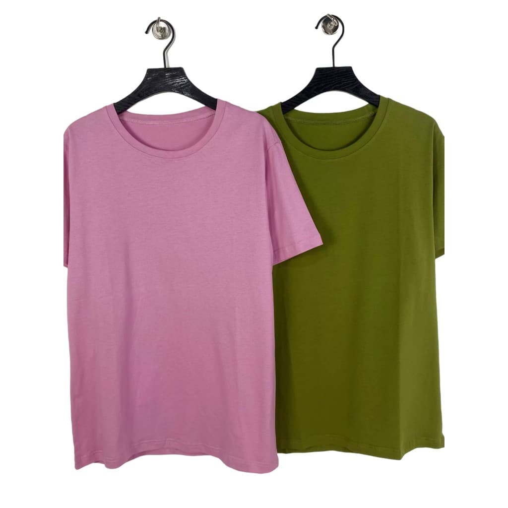 E3044 comércio exterior feminino novo estilo em torno do pescoço cor sólida versão líquida de manga curta camiseta pulôv