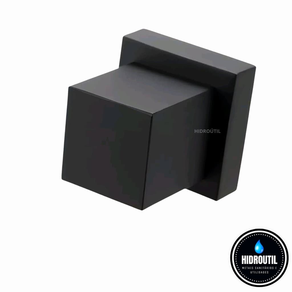 Acabamento Registro Pressão Quadrado ABS Preto Padrão Deca