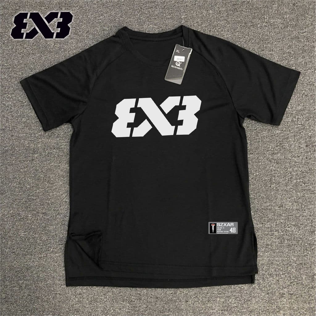 3V3 verão fino respirável esportes camiseta americano de manga curta tiro terno treinamento de basquete secagem rápida s