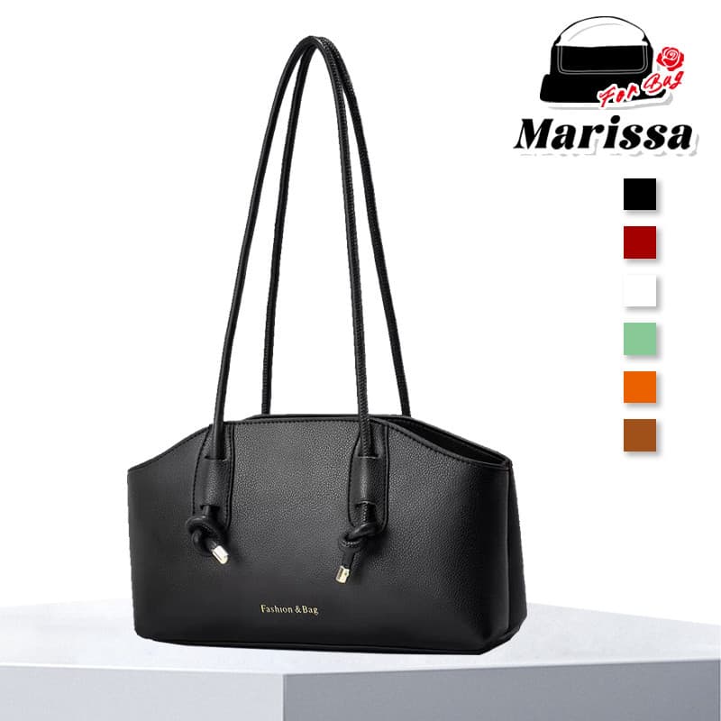 Marissa Bolsa Sob o Braço com Costura Decorativa - 3 Formas de Uso, Tote Minimalista