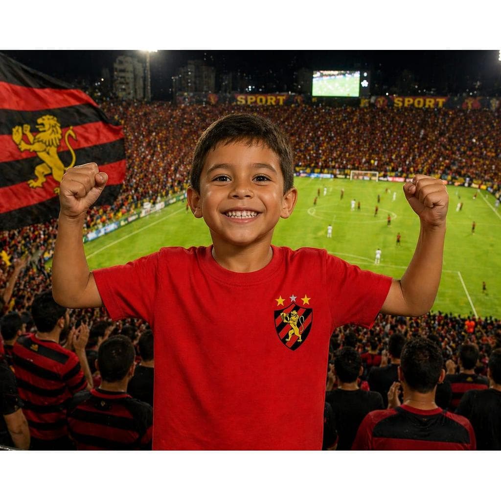 Camiseta Infantil Sport Lançamento Estampa Futebol 100% Algodão