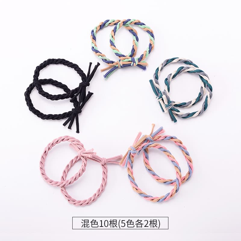 Fresco simples laço de cabelo faixa de borracha rabo de cavalo bandana coreano alta elástica anel de cabelo menina All-M