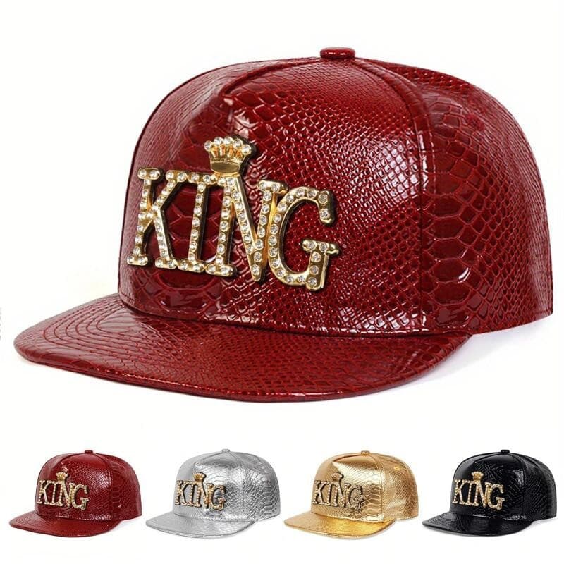 Boné de Beisebol Casual Unissex Grande com Padrão de Couro, Ajustável, Estilo Hip-Hop, para Primavera e Outono, Chapéu P