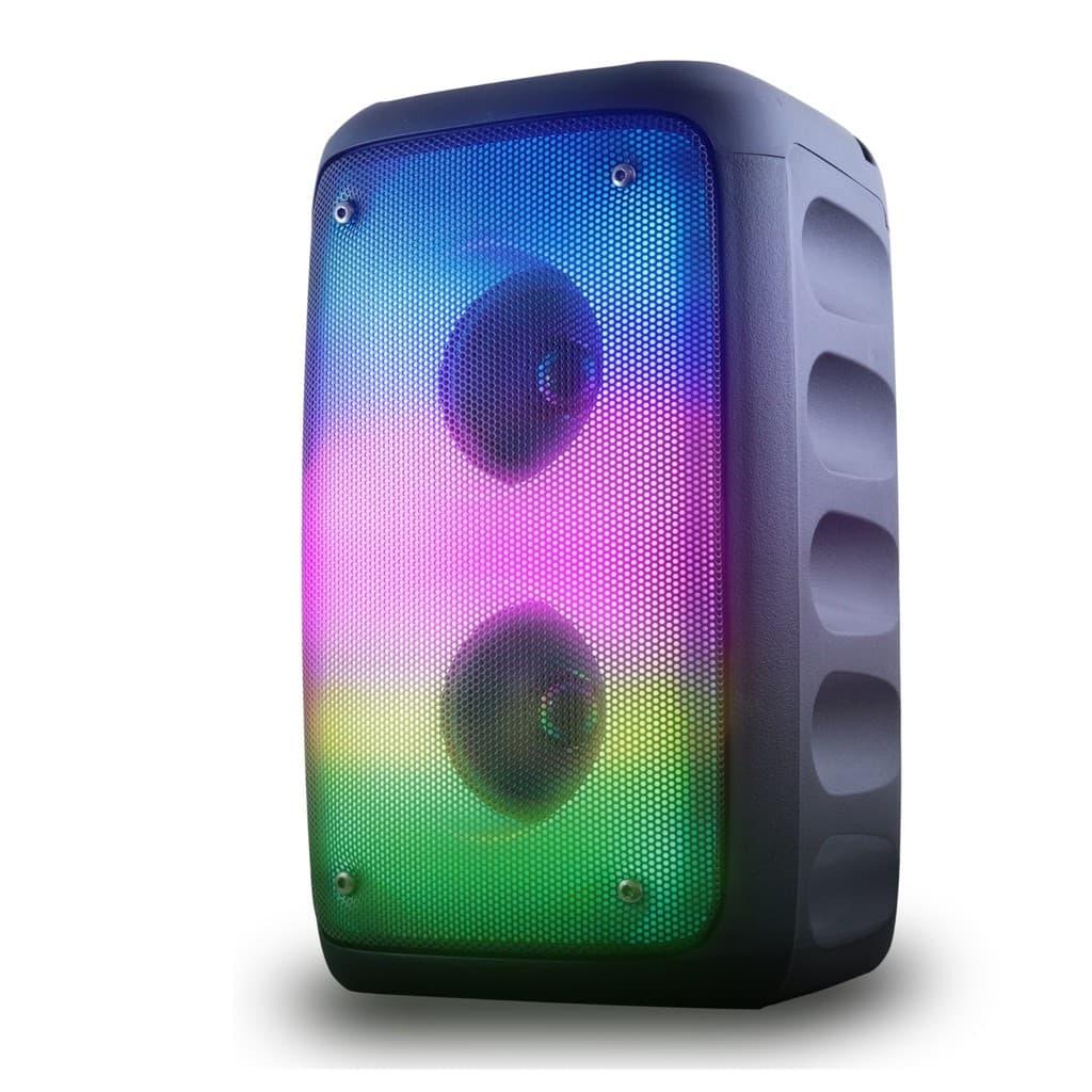 Caixa De Som Portátil Potente Modelo Grande PartyBox Bluetooth Led Rgb Rítmico Conexão Aux Usb Tf