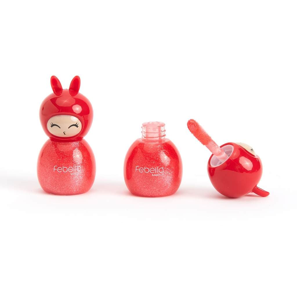 LIP GLOSS BONEQUINHA COM GLITTER 6 CORES EMBALAGEM COLECIONÁVEL – FEBELLA MAKEUP