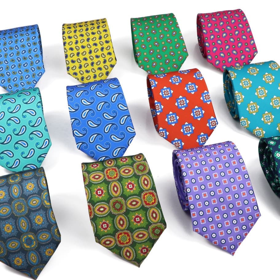 ZONFAZ Gravata de Seda Masculina Slim 7,5cm, Floral Vintage Casual, Acessórios para Festa e Casamento