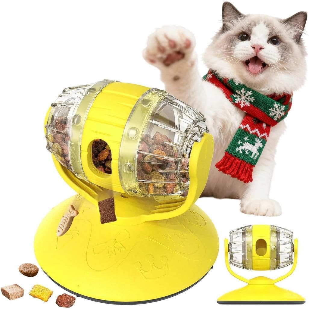 Brinquedo interativo dispensador de petiscos para gatos, alimentador interativo, brinquedo de enriquecimento interativo