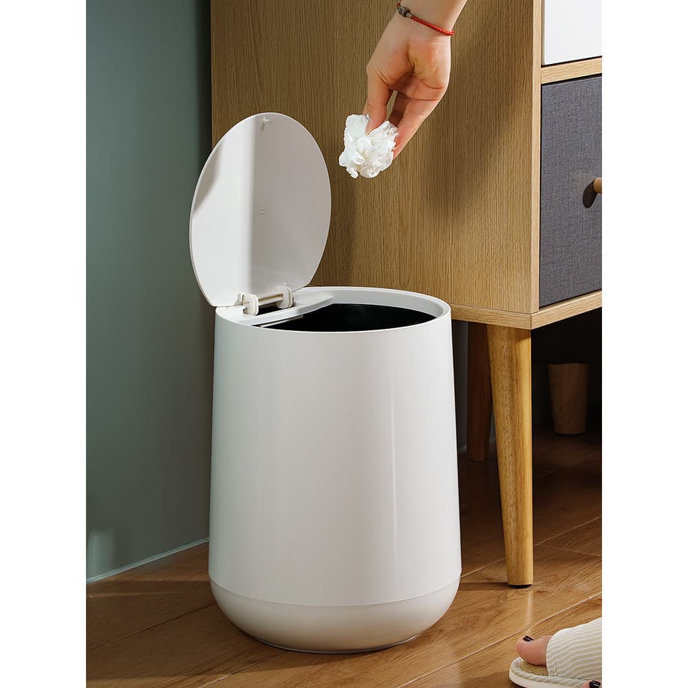 Simples casa sala de estar quarto Nordic lata de lixo cozinha banheiro criativo lata grande coberto cesta lixo
