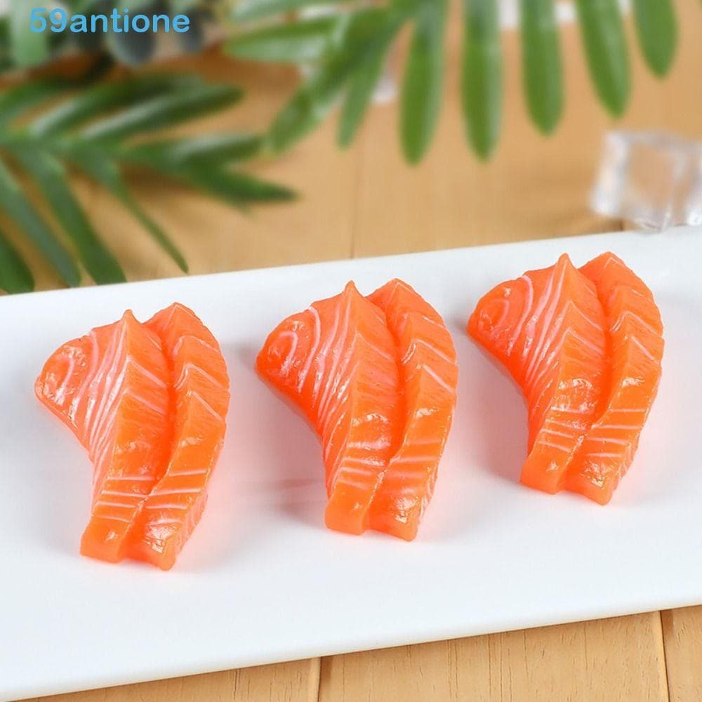 Modelo De Salmão Realista ANTIONE , Sashimi Simulado De Frutos Do Mar De Simulação , Brinquedo De Cozinha De PVC De Sush