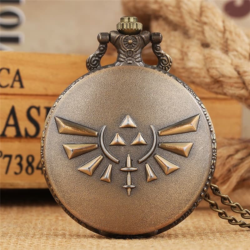 Steampunk Legend of Zelda Design Homens Mulheres Relógio De Bolso Analógico De Quartzo Com Colar Pingente Corrente