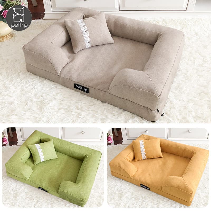 Novo estilo cama de cachorro sofá cama de cachorro cama de pelúcia sofá de primavera verão canil removível lavável cama