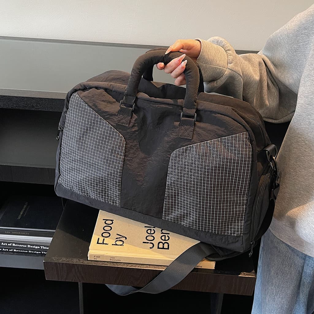 Viagem curta viagem de negócios saco de grande capacidade 2025 lazer ao ar livre leve moda na moda textura bolsa de ombr