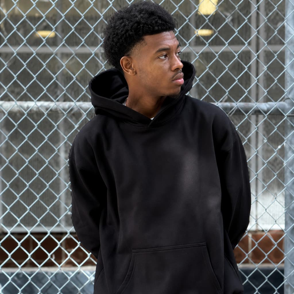 0507 MD Moletom Masculino Preto Liso Oversized, Confortável, Ideal para Looks Casuais e Urbanos