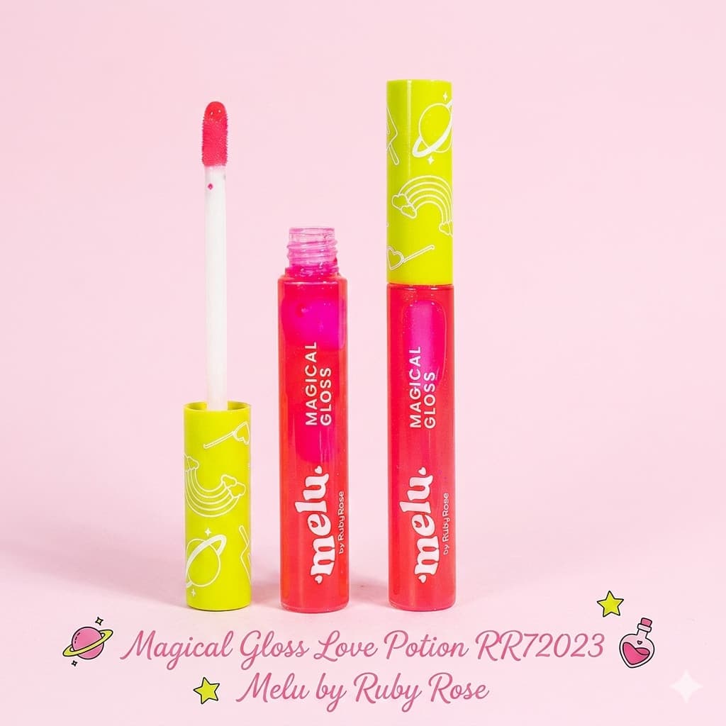 Gloss Magical Melu Love Potion Brilho Intenso Lábios Ruby Rose