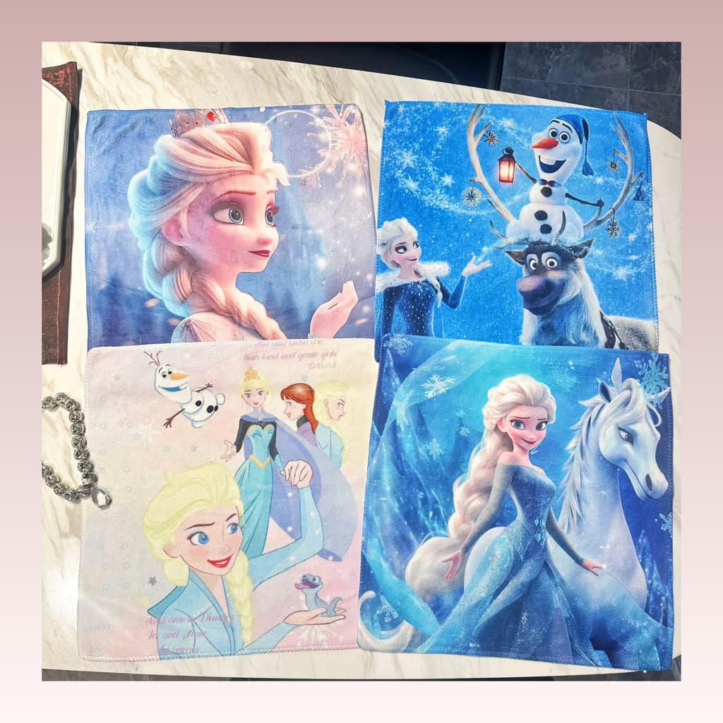 Frozen Princesa Elsa Crianças Toalha Quadrada Toalha Macia Lavagem Facial Absorção de Água Doméstica Sem Fiapos Anna Pri