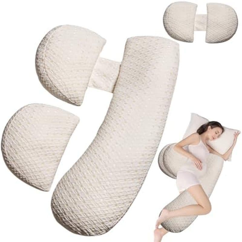 Almofada Para Gravidez-Suporte Maternidade De Corpo Inteiro Costas & amp ; Quadris , Macia Dormir Com Capa Removível , C
