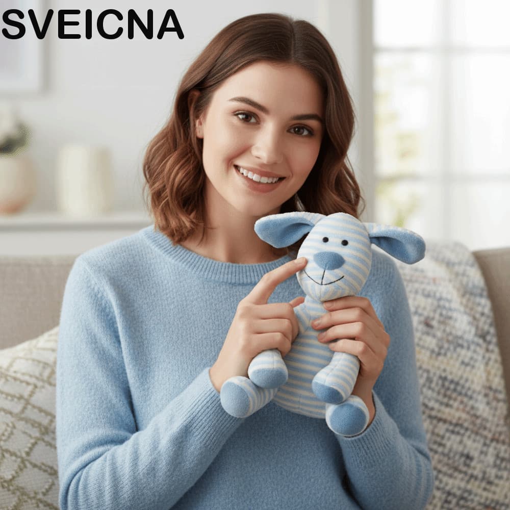 Cão De Pelúcia Animal Recheado SVEICNA , Brinquedo Macio Confortável Do Descanso Luxuoso Interativo Durável