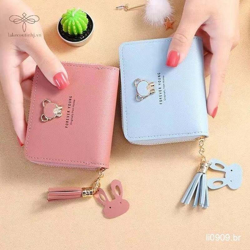 Lu 1pc Curto Carteiras Femininas Mini Bonito Moeda Bolso Titular Do Cartão Senhoras Bolsa Feminina Moda Zíper Carteira P