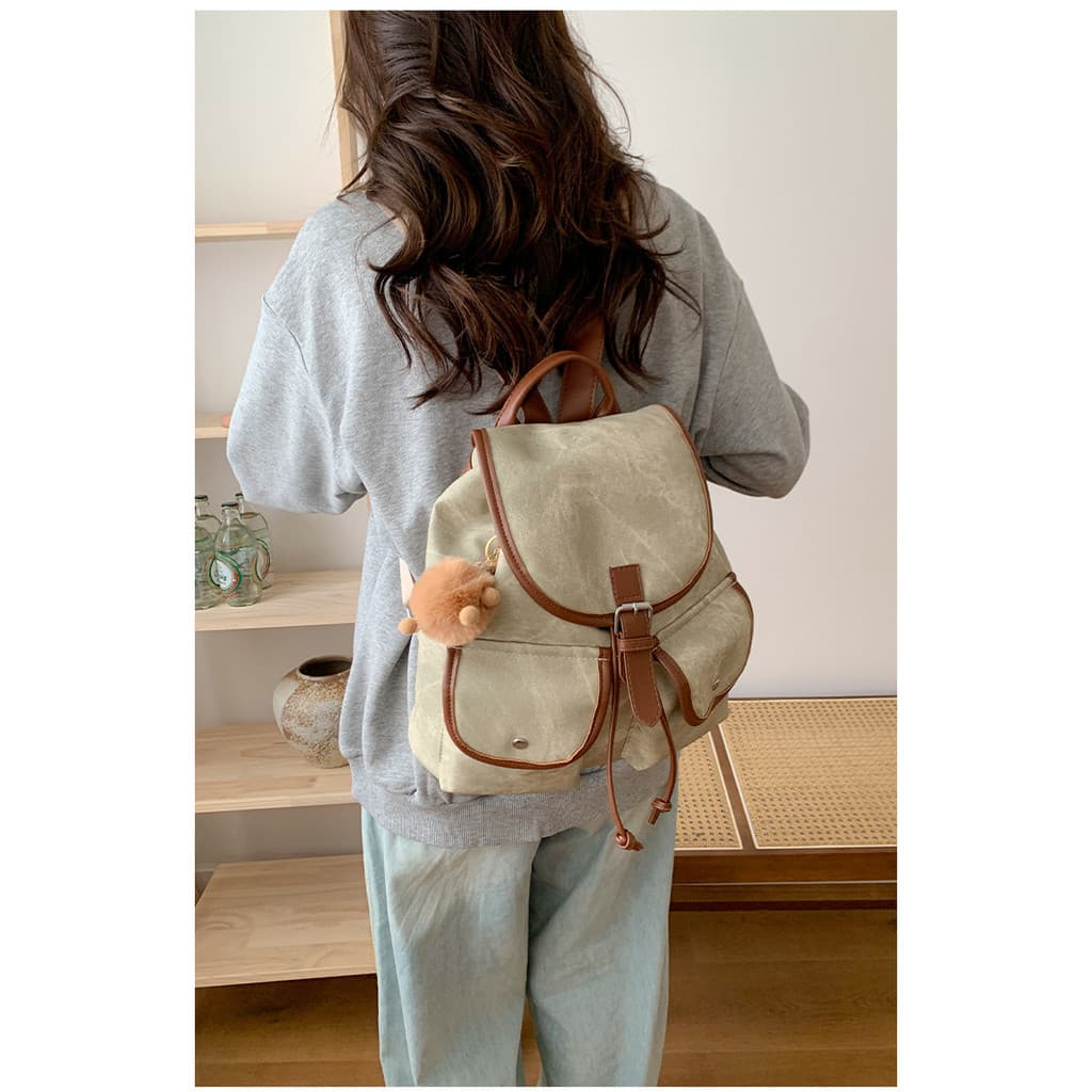 Senhoras novo estilo japonês estilo coreano leve simples diário Commuter mochila feminina
