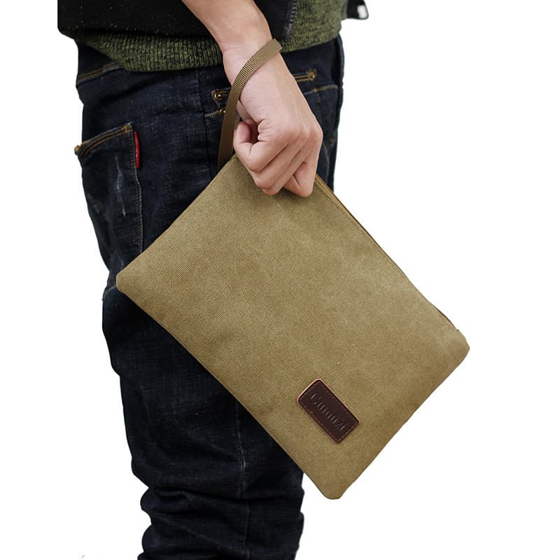 Bolsa masculina de grande capacidade Casual lona embreagem masculina Street Wear juventude versão coreana moda Envelope