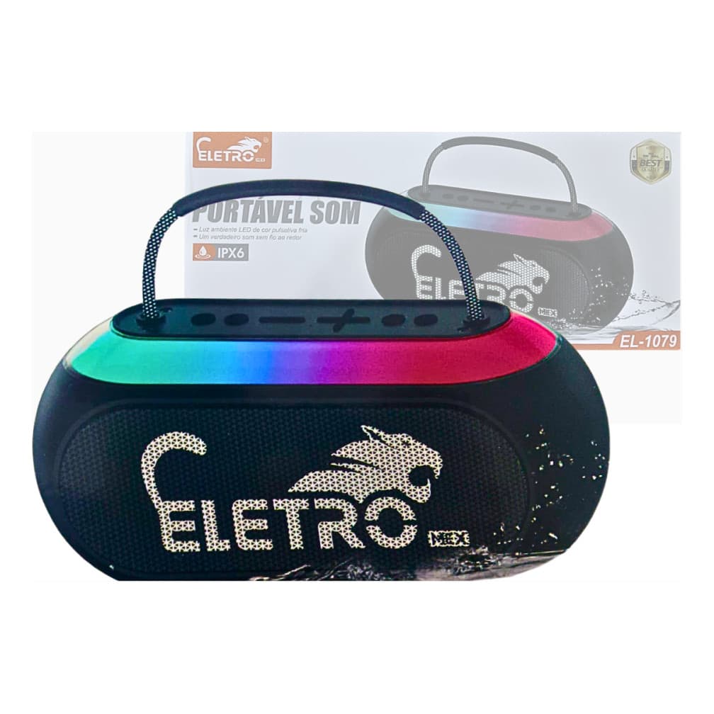 Caixa De Som Bluetooth Portátil À Prova D'agua 50w Led Rgb T