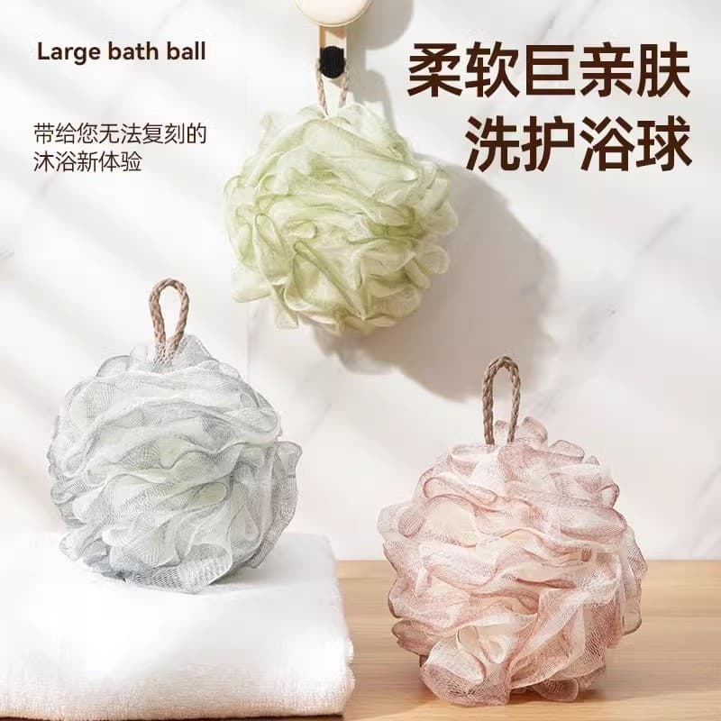 Bola de banho durável flor não solta Super macia Plus Size embalado individualmente banho dedicado espuma colorida bola