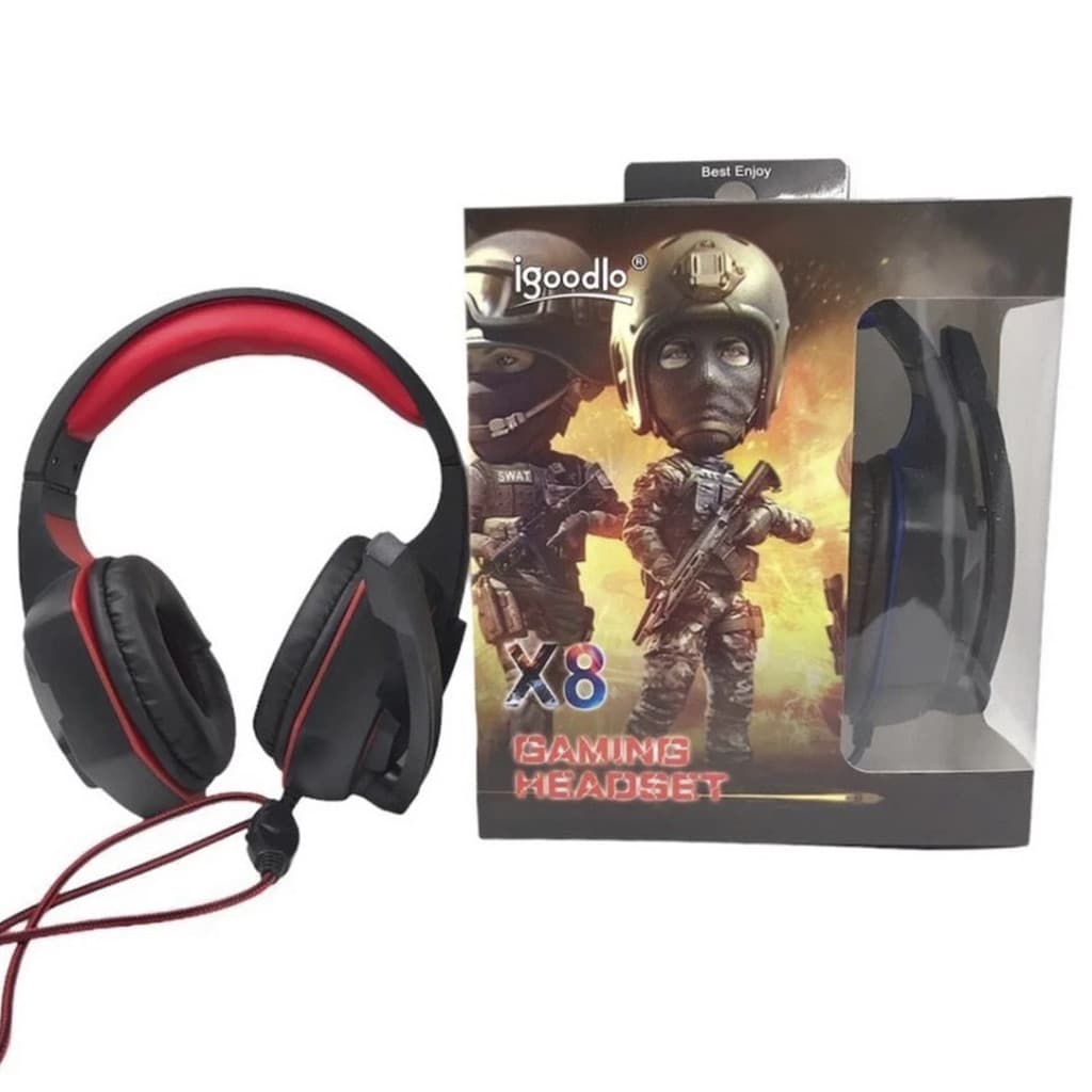 Fone Ouvido Microfone Headset Gamer X8 Gaming Jogo Musica Som Audio Stereo Ajustavel Confortavel
