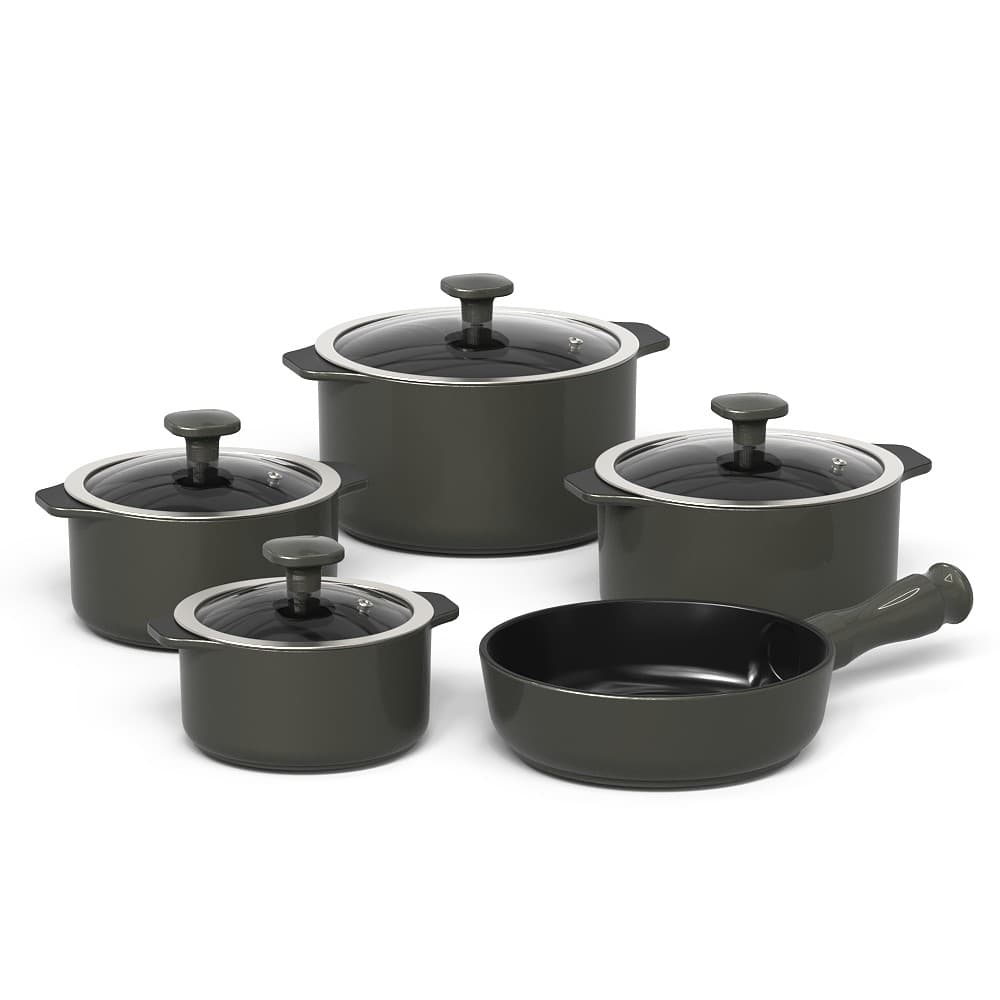 Jogo De Panelas  Slim 5Pcs - Onyx Gray