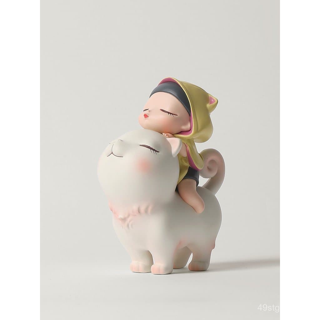 Figurinha de Conto de Fadas da Noite Branca, Pequeno Ornamento para Casa e Mesa, Item Decorativo Fofo, Presente Criativo