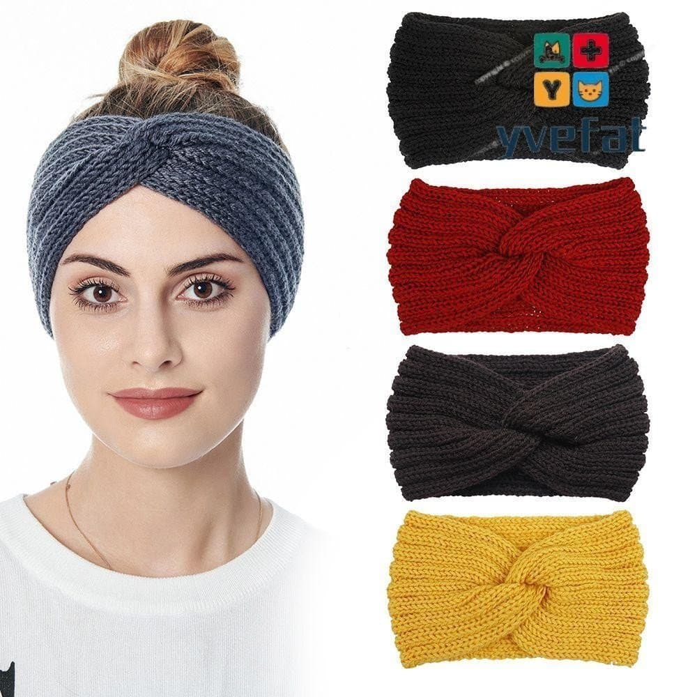 YVEFAT Tiara De Malha Para Cabeça , Faixa De Cabelo , Acessórios