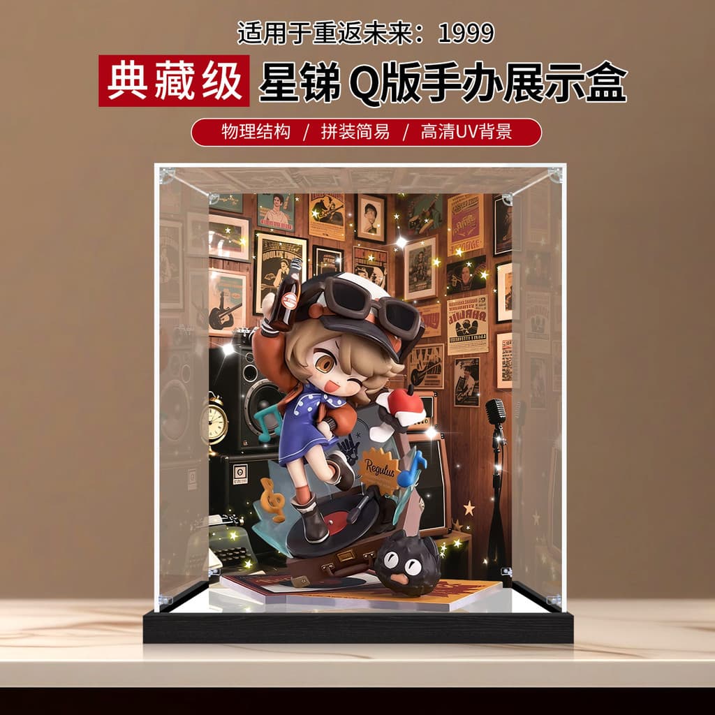 Adequado para GSC Liangxiao Club Qset + Retorno ao Futuro 1999 Xingxiao Feito à Mão Capa Anti-poeira Caixa de Exibição A