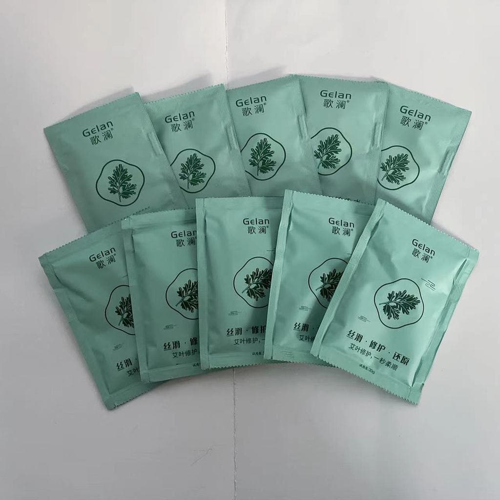 G Gelan Artemísia Anti-Caspa Shampoo Suave Creme Condicionador Máscara de Cabelo Limpeza Suave Conjunto Hidratante Sem V