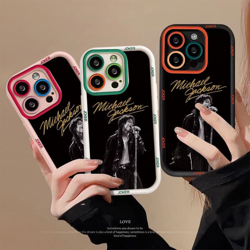 capa Anti-Queda De Silicone Michael Jackson Adequada Para Redmi 9A 13C 14C Nota 10 11 12S 13 PRO POCO X6 X3 X4 F5 M4 MI