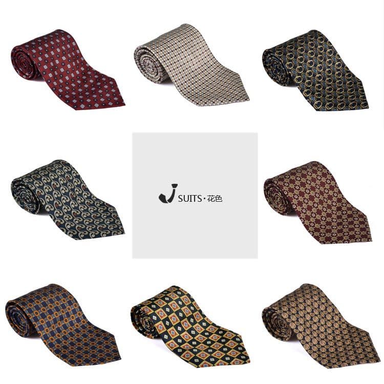 Gravata Jacquard de seda amoreira seda impressa gravata retrô padrão gravata casamento Casual negócios