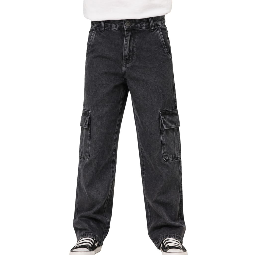 Calça cargo masculina modinha com regulagem interna jeans e marmorizada do 10 ao 16