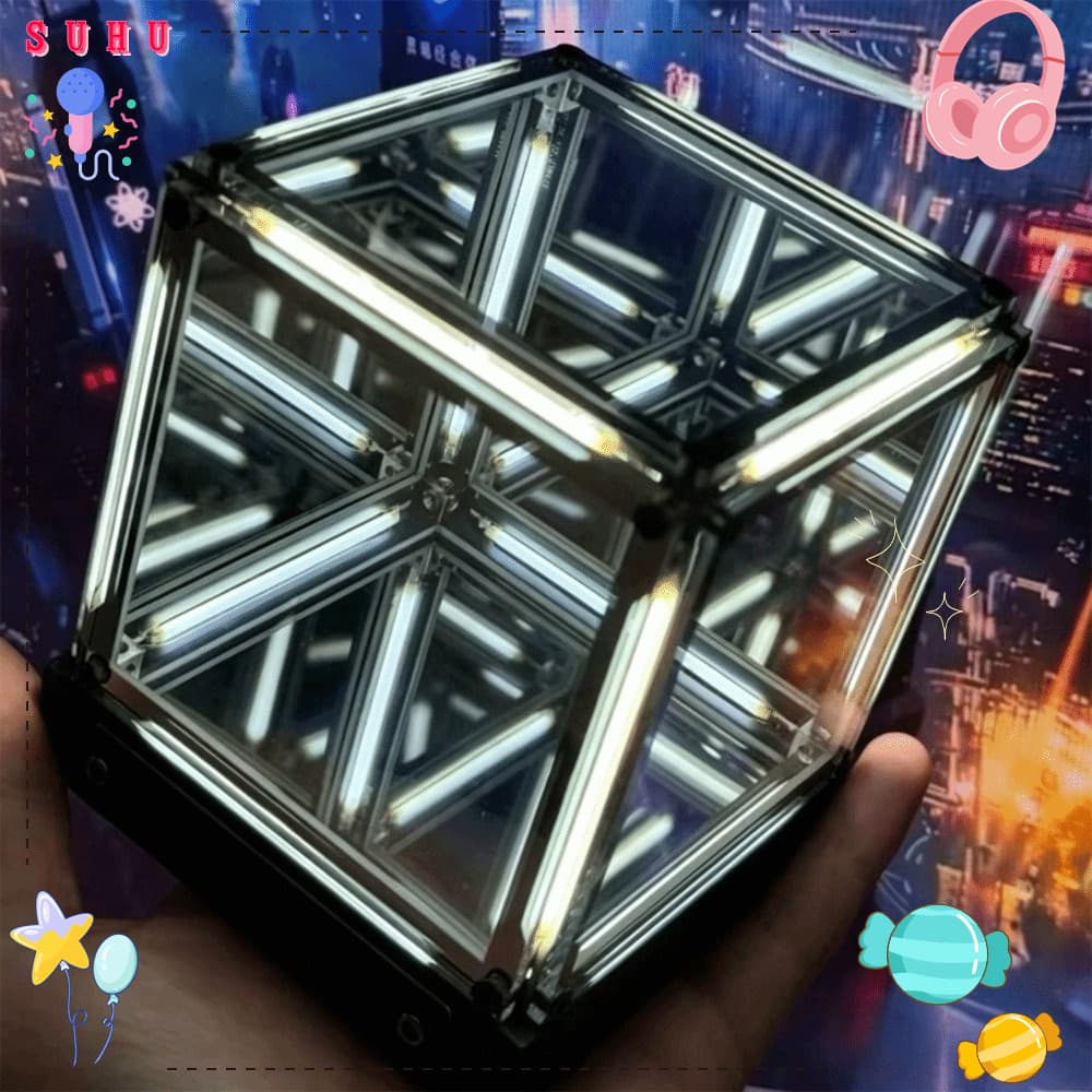 Luz De Atmosfera De Tecnologia SUHU , Mesa De Jogo Eletrônico De Cubo Transparente Maglev