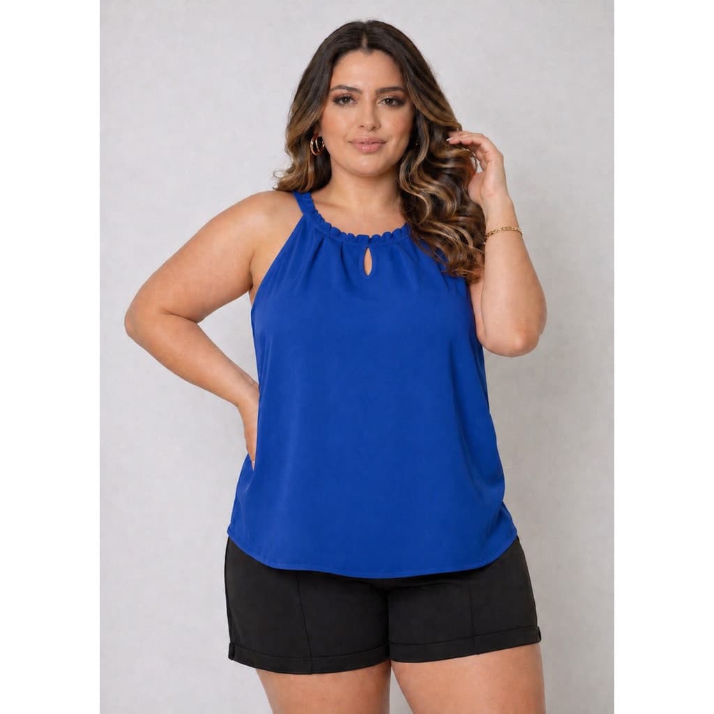Regata alça larga Feminina plus size tecido duna GG ao G3,Elegante