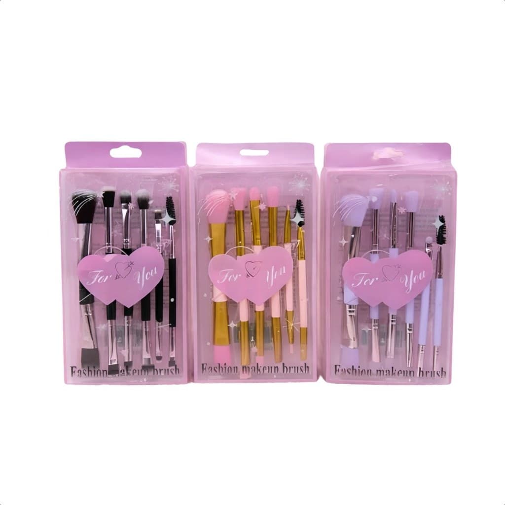 Kit Com 6 Pincéis Duplos For You