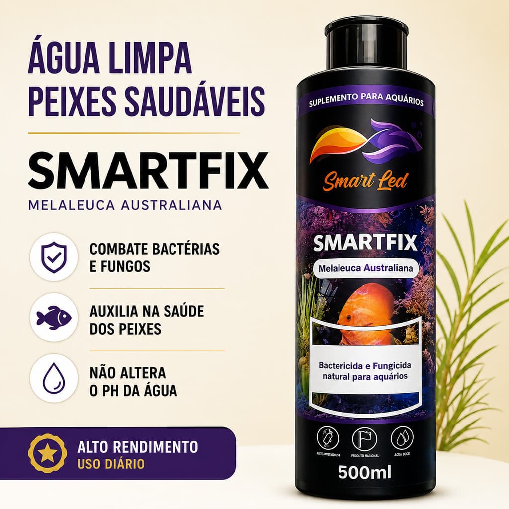 Tratamento para Doenças de Peixes Aquário Melaleuca SmartFix 500ml