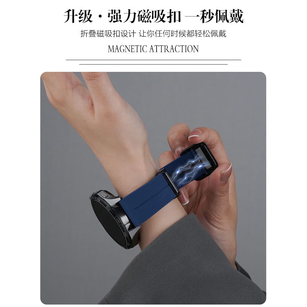 Adequado para OPPOwatchX3/2 Relógio oppoS Fivela quadrada magnética Pulseira de Silicone Esportes OPPO Smart X Fivela do