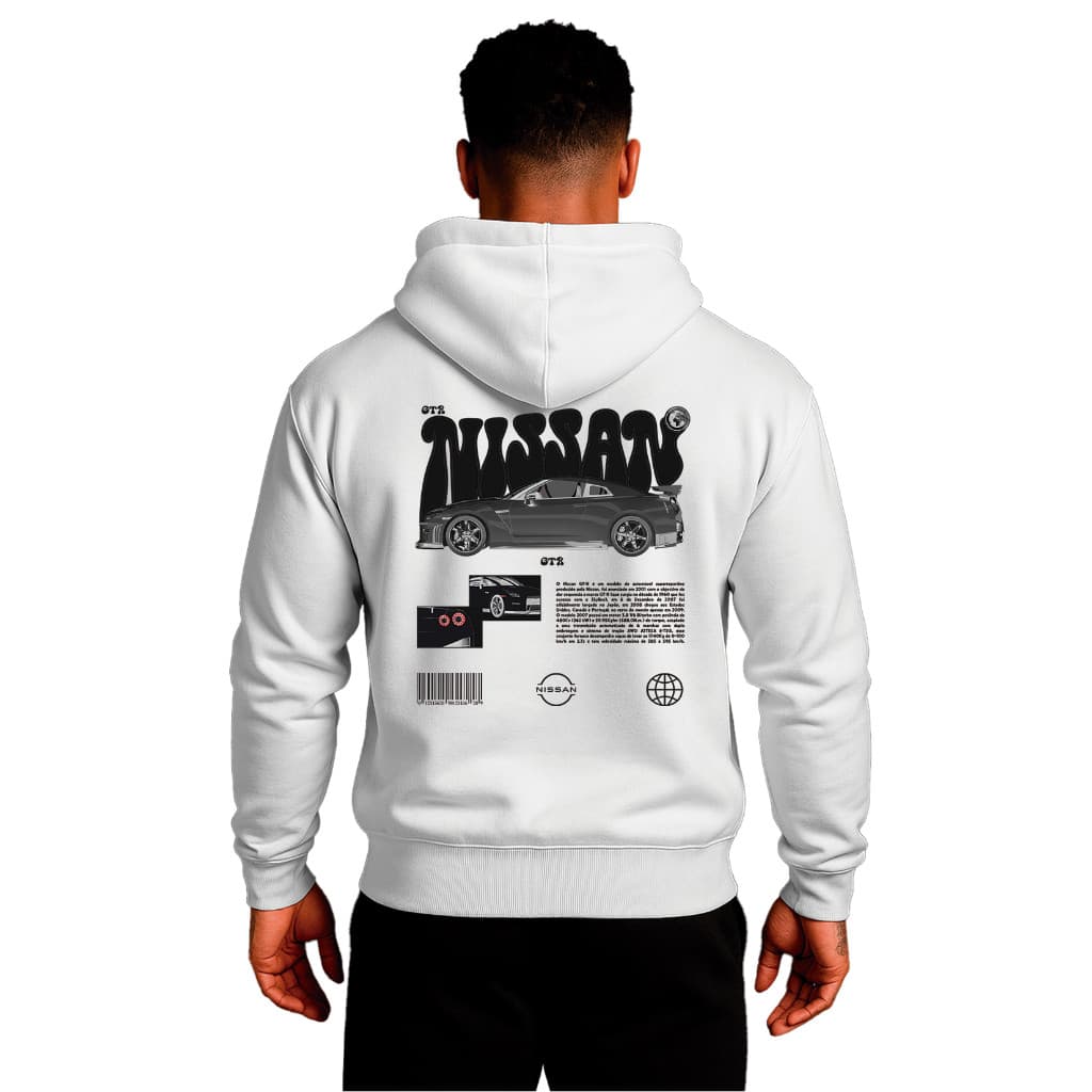 Moletom Canguru INFANTIL E ADUTO Nissan GTR Carros Menino Masculino Casaco Agasalho Bllusa de Frio Inverno Quentinha
